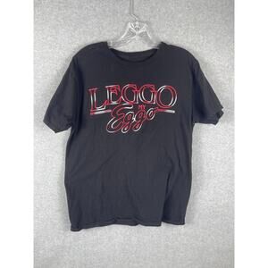 Kelloggs Leggo My Eggo T Shirt‎ Mens L Black Retro Style Short Sleeve Tee